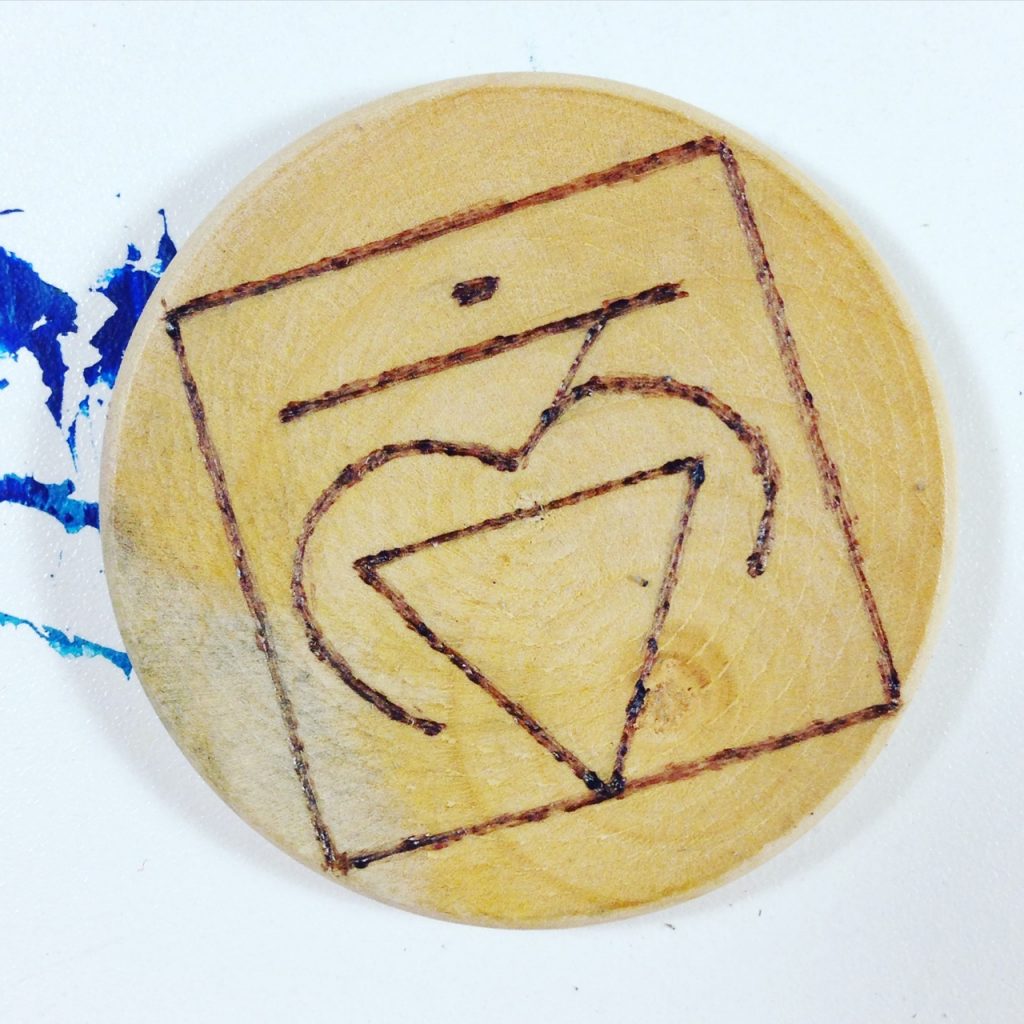 chakra wood burn