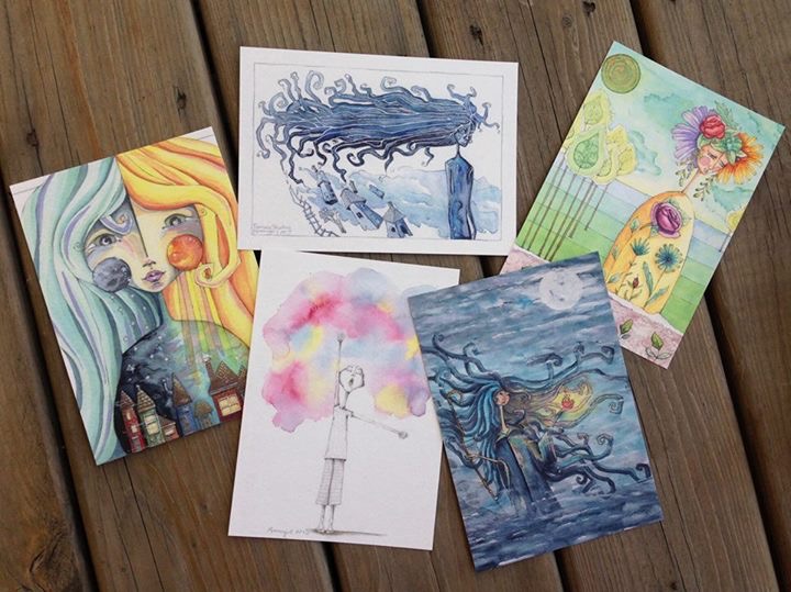 Art Postcards available at Moongirl Art Shop!